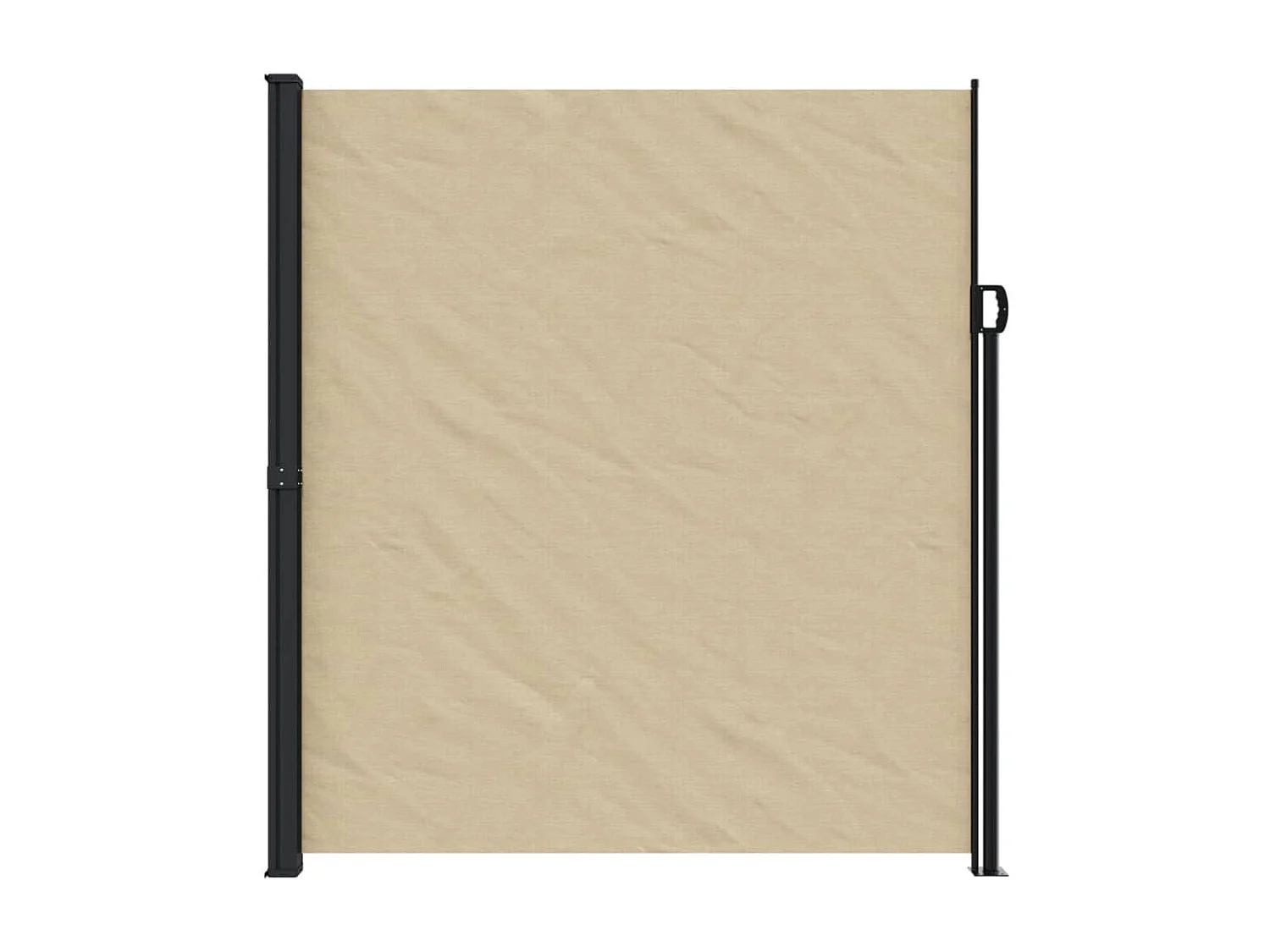 Toldo lateral retráctil beige 220x500 cm