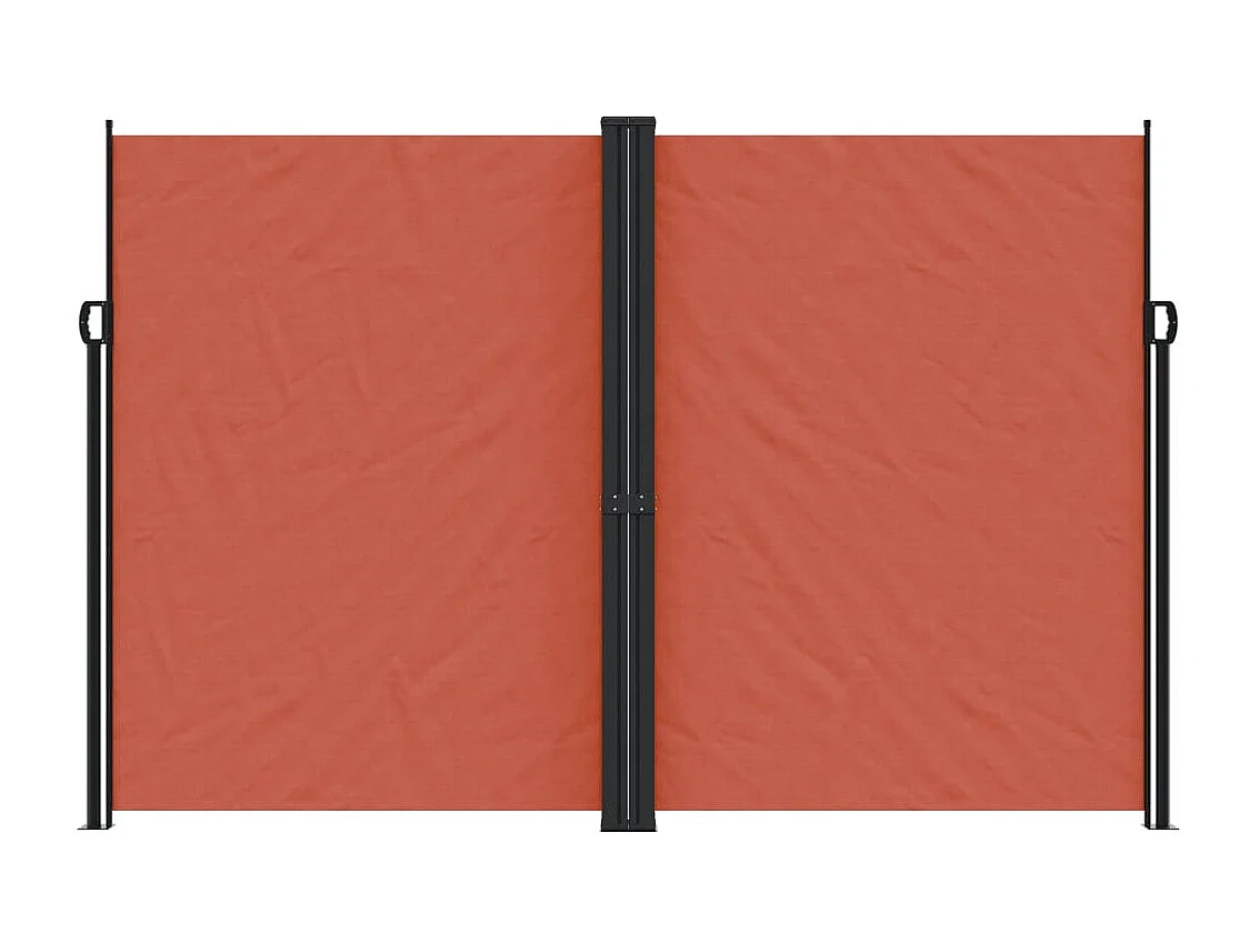 Toldo lateral retráctil terracota 220x600 cm