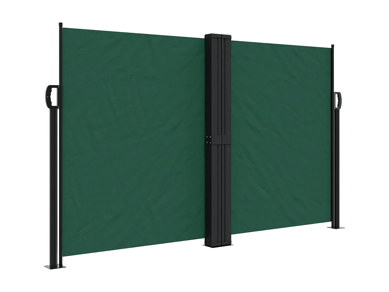 Toldo lateral retráctil verde oscuro 140x1000 cm