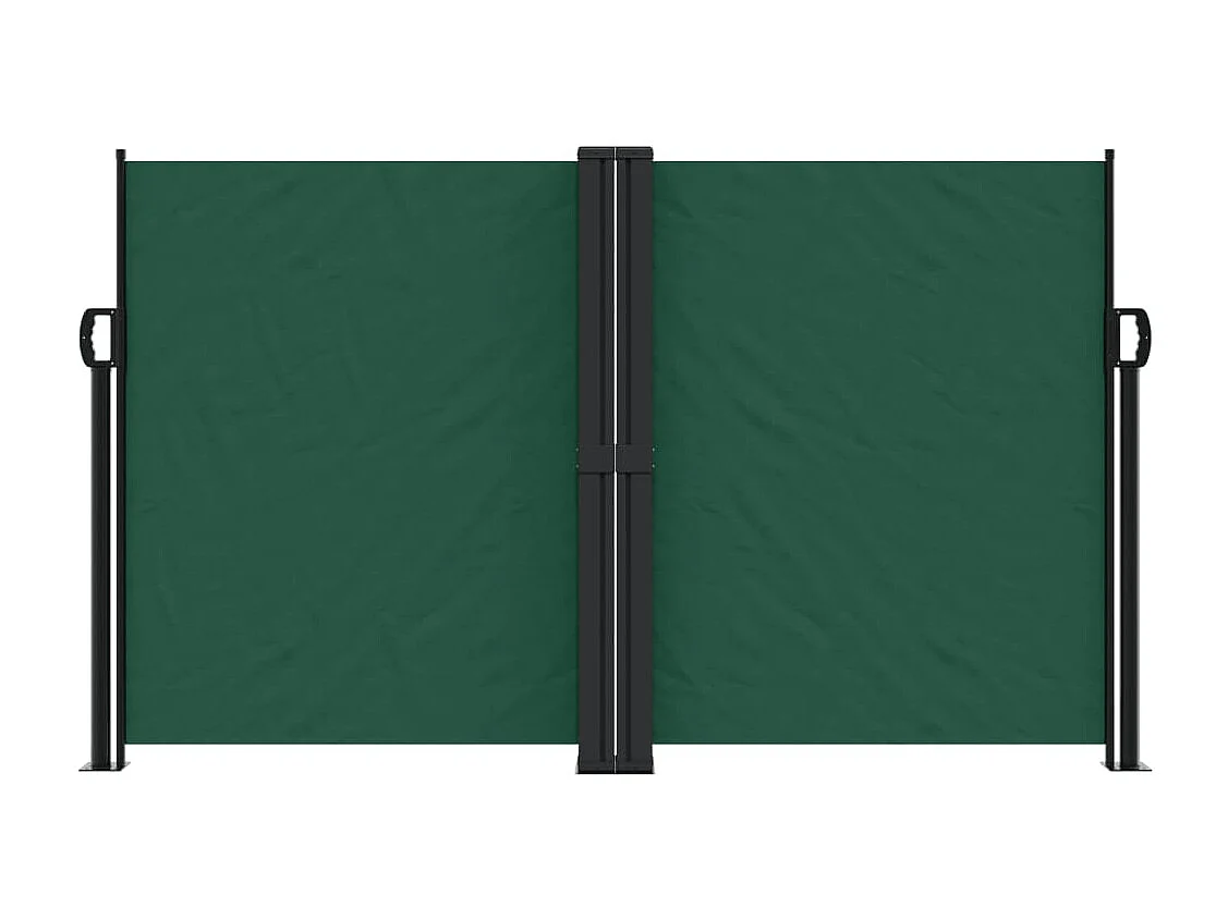 Toldo lateral retráctil verde oscuro 140x1000 cm