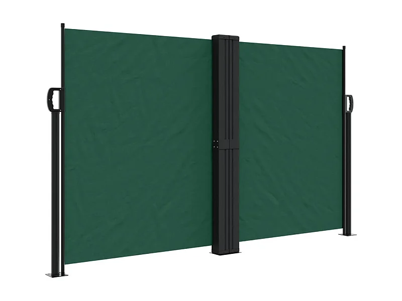 Toldo lateral retráctil verde oscuro 140x1000 cm