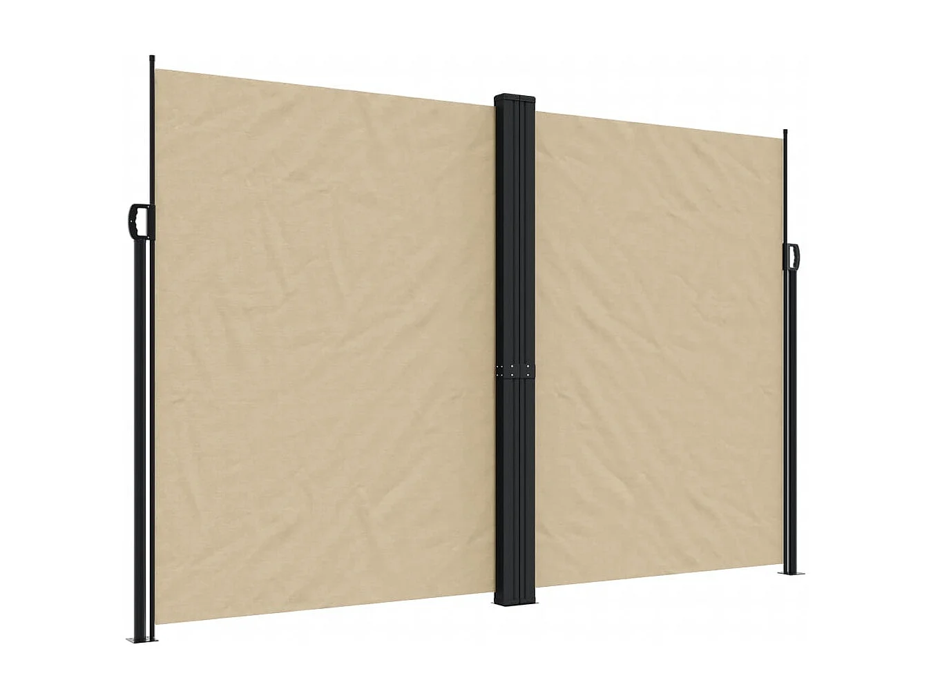 Toldo lateral retráctil beige 220x1200 cm