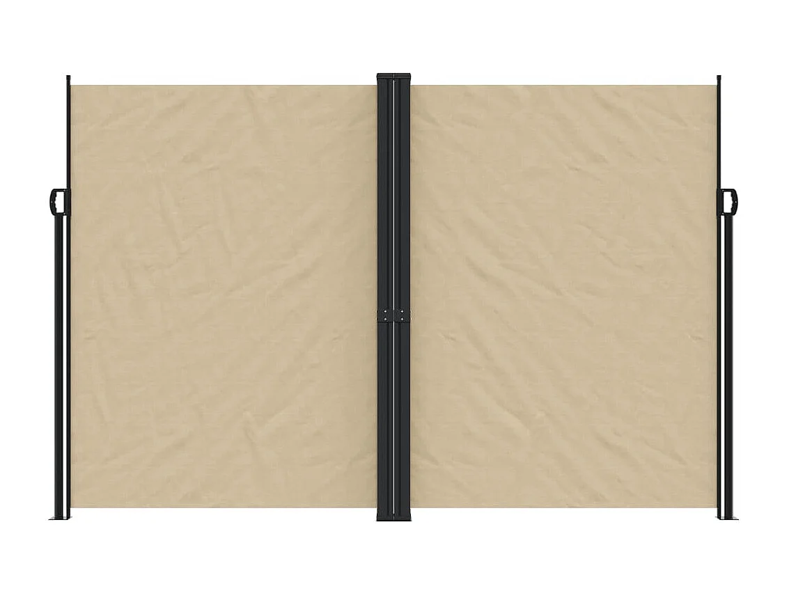 Toldo lateral retráctil beige 220x1200 cm