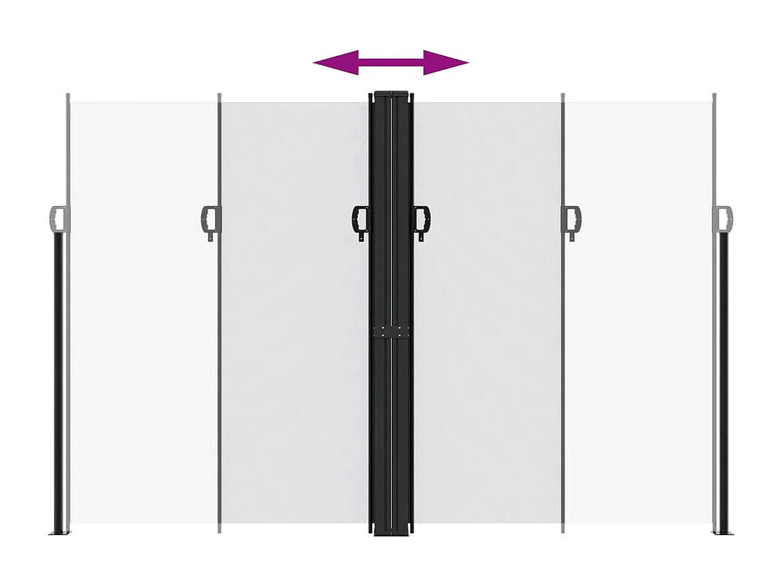 Toldo lateral retráctil blanco 220x1000 cm