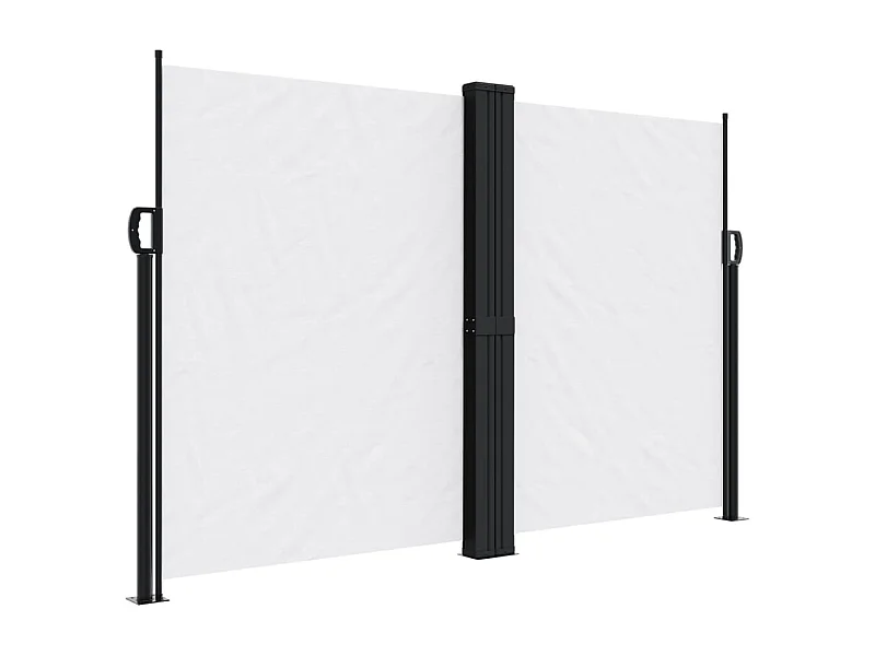 Toldo lateral retráctil blanco 160x1000 cm