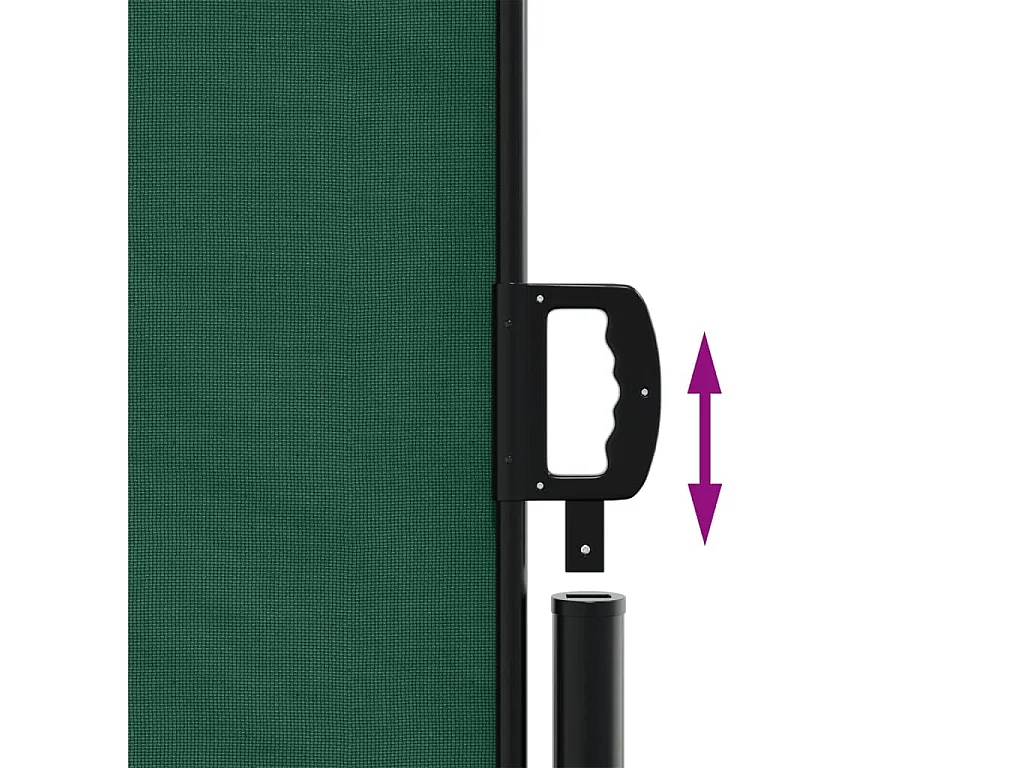 Toldo lateral retráctil verde oscuro 220x500 cm