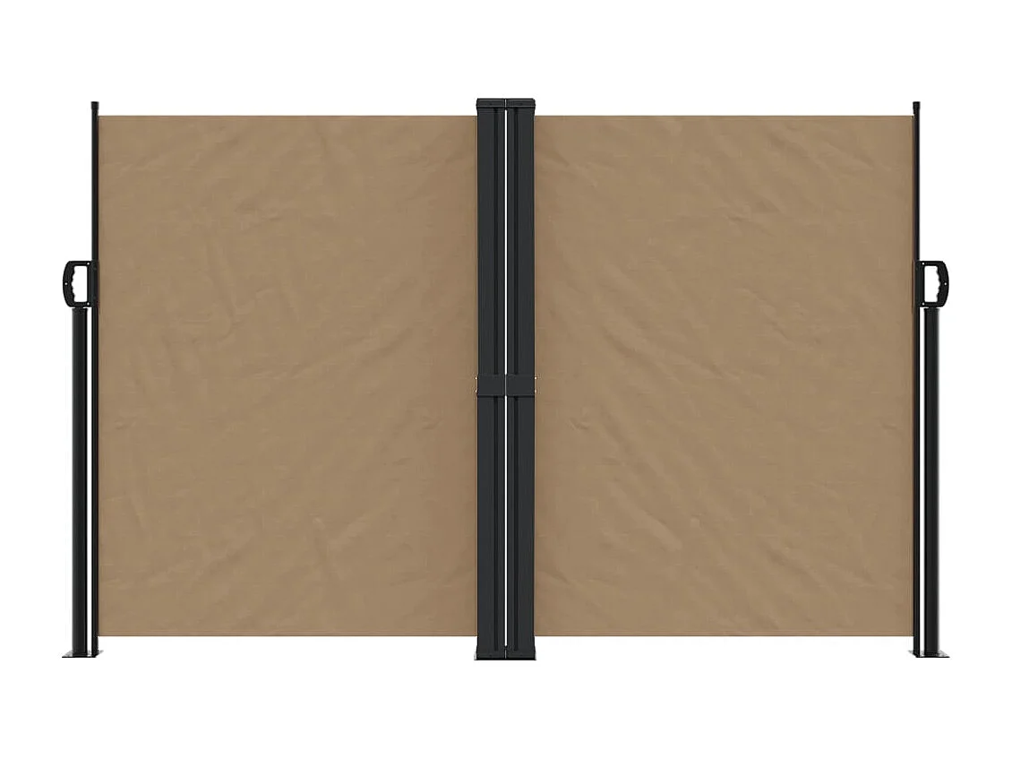 Toldo lateral retráctil gris taupe 160x600 cm