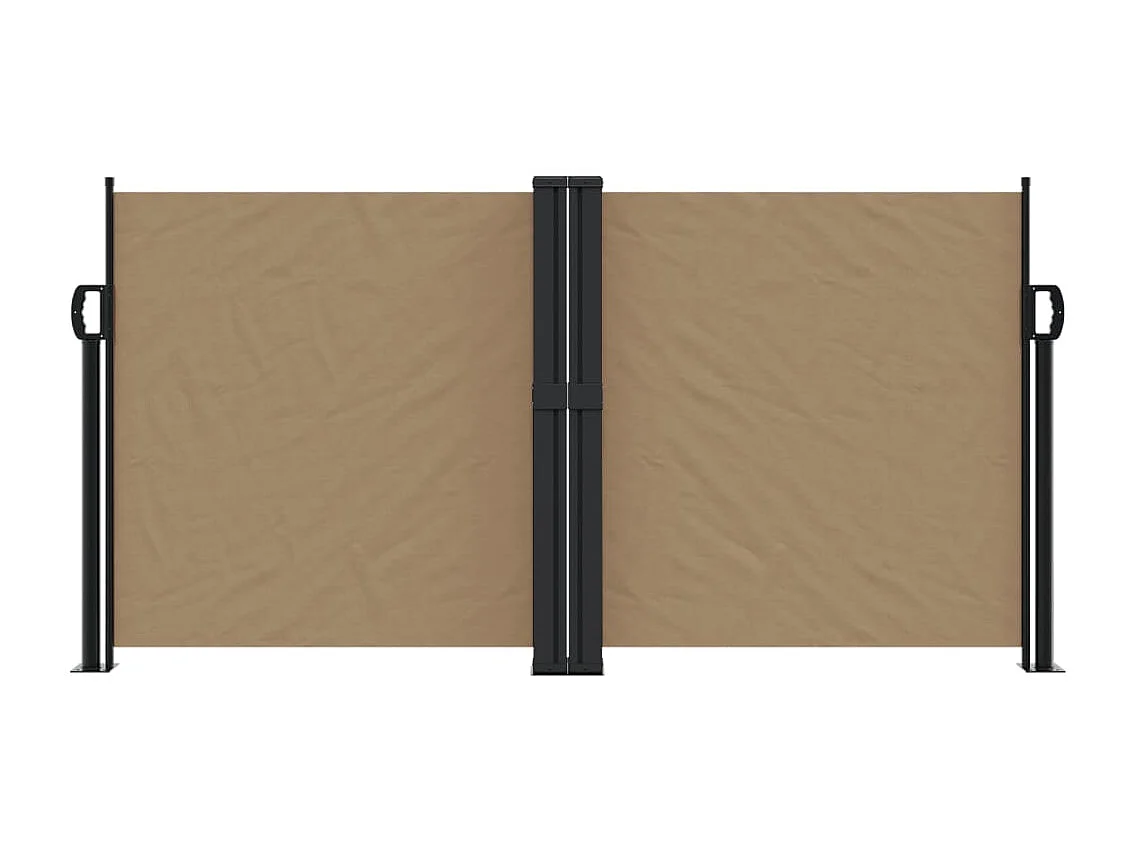 Toldo lateral retráctil gris taupe 120x600 cm