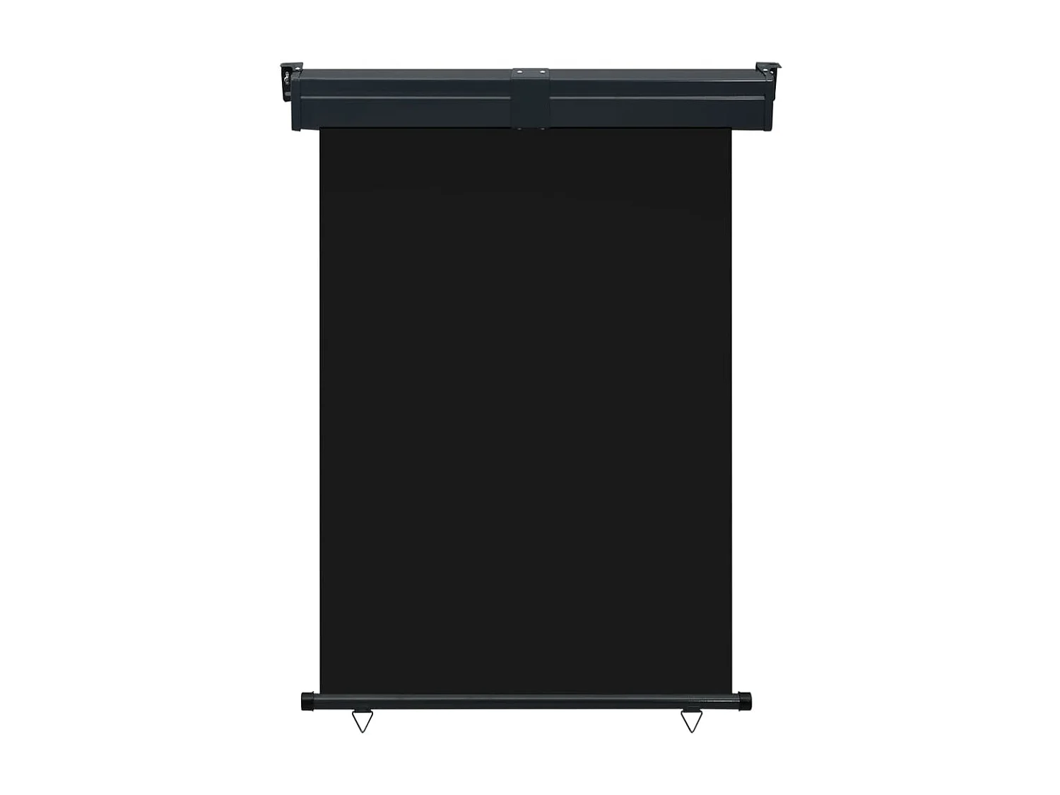 Toldo lateral de balcón negro 125x250 cm