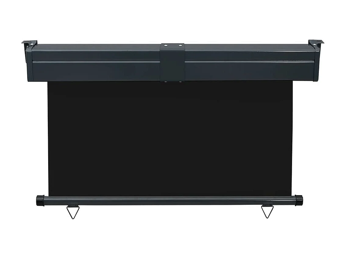 Toldo lateral de balcón negro 125x250 cm