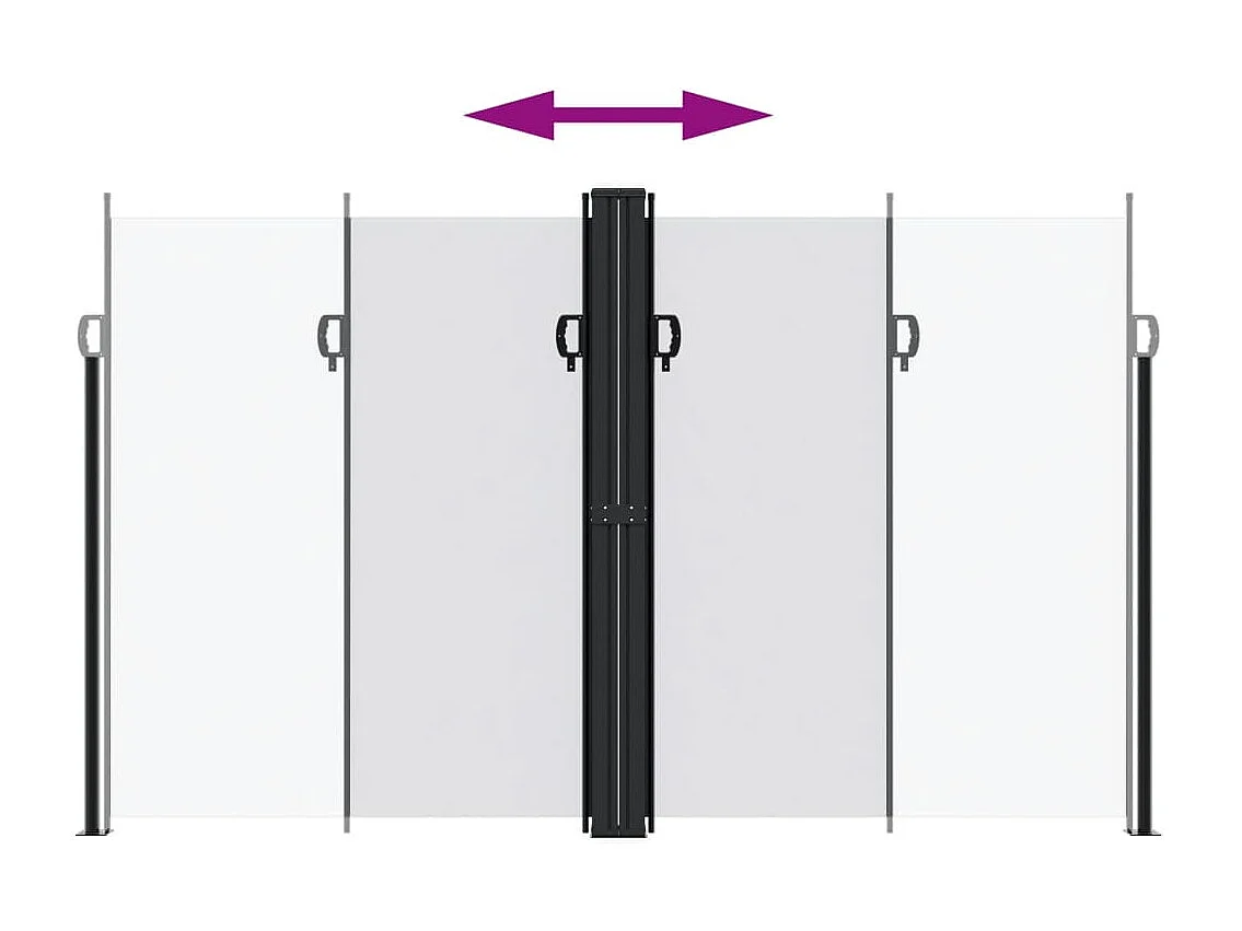 Toldo lateral retráctil blanco 200x1200 cm