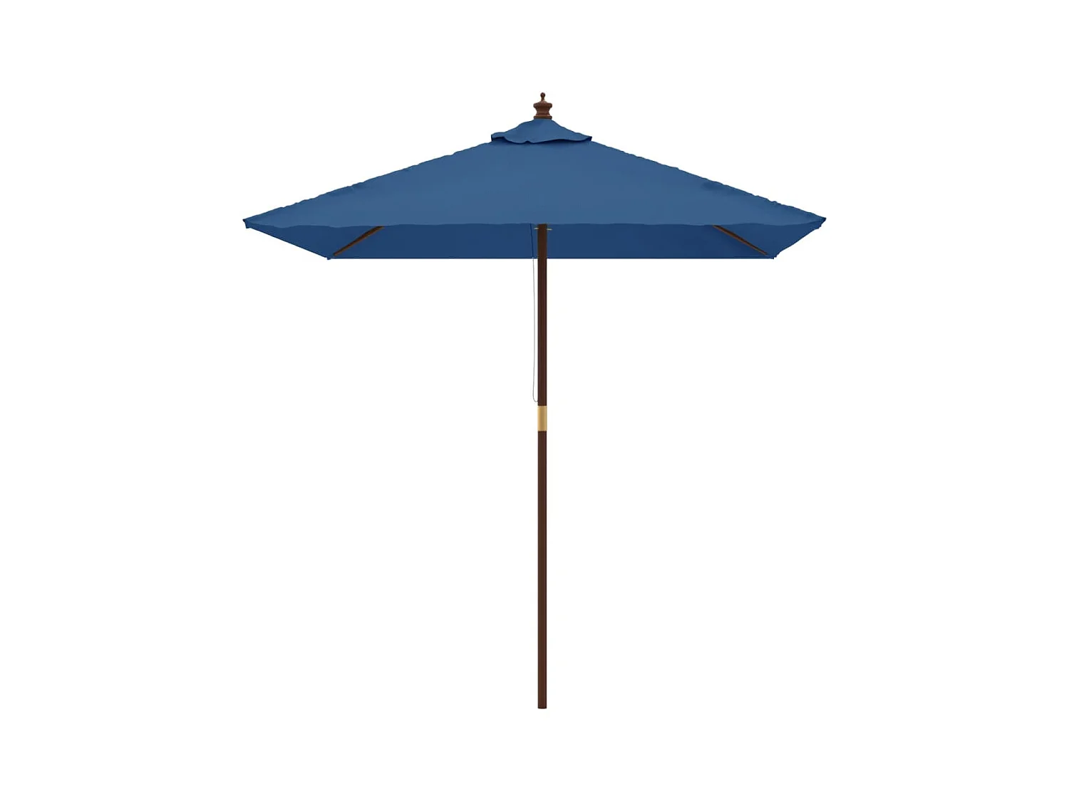 Parasol de jardin avec mât en bois bleu azuré 198x198x231