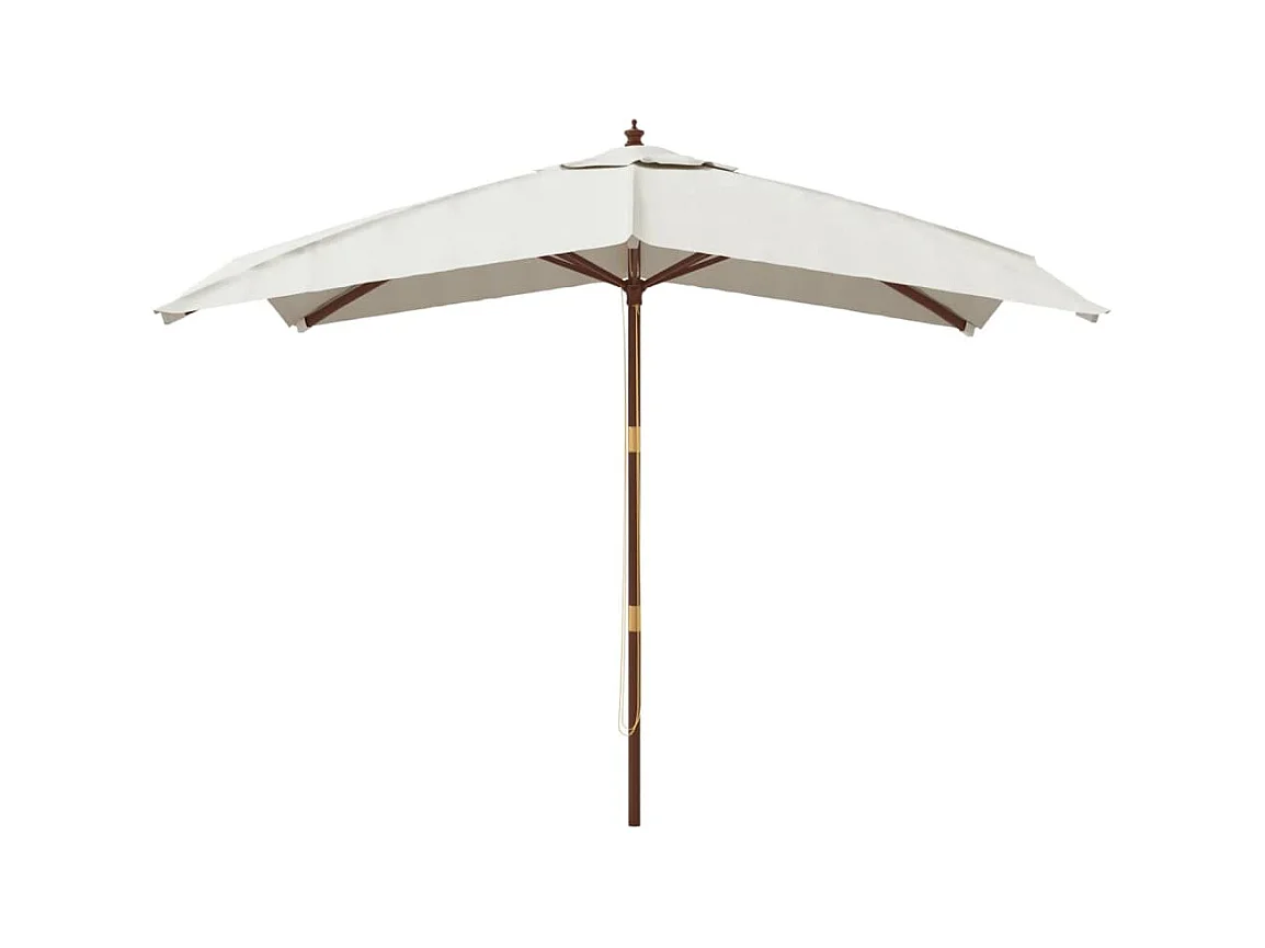 Parasol de jardin avec mât en bois sable 300x300x273