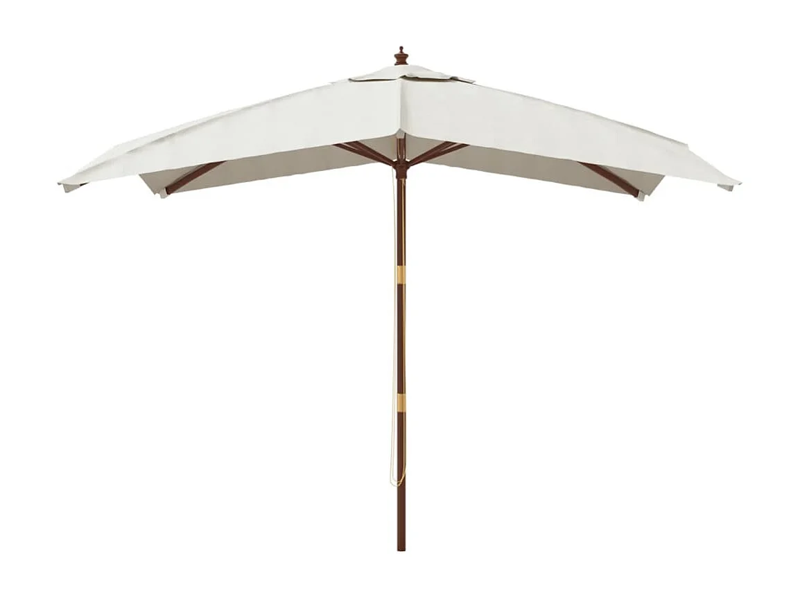 Parasol de jardin avec mât en bois sable 300x300x273