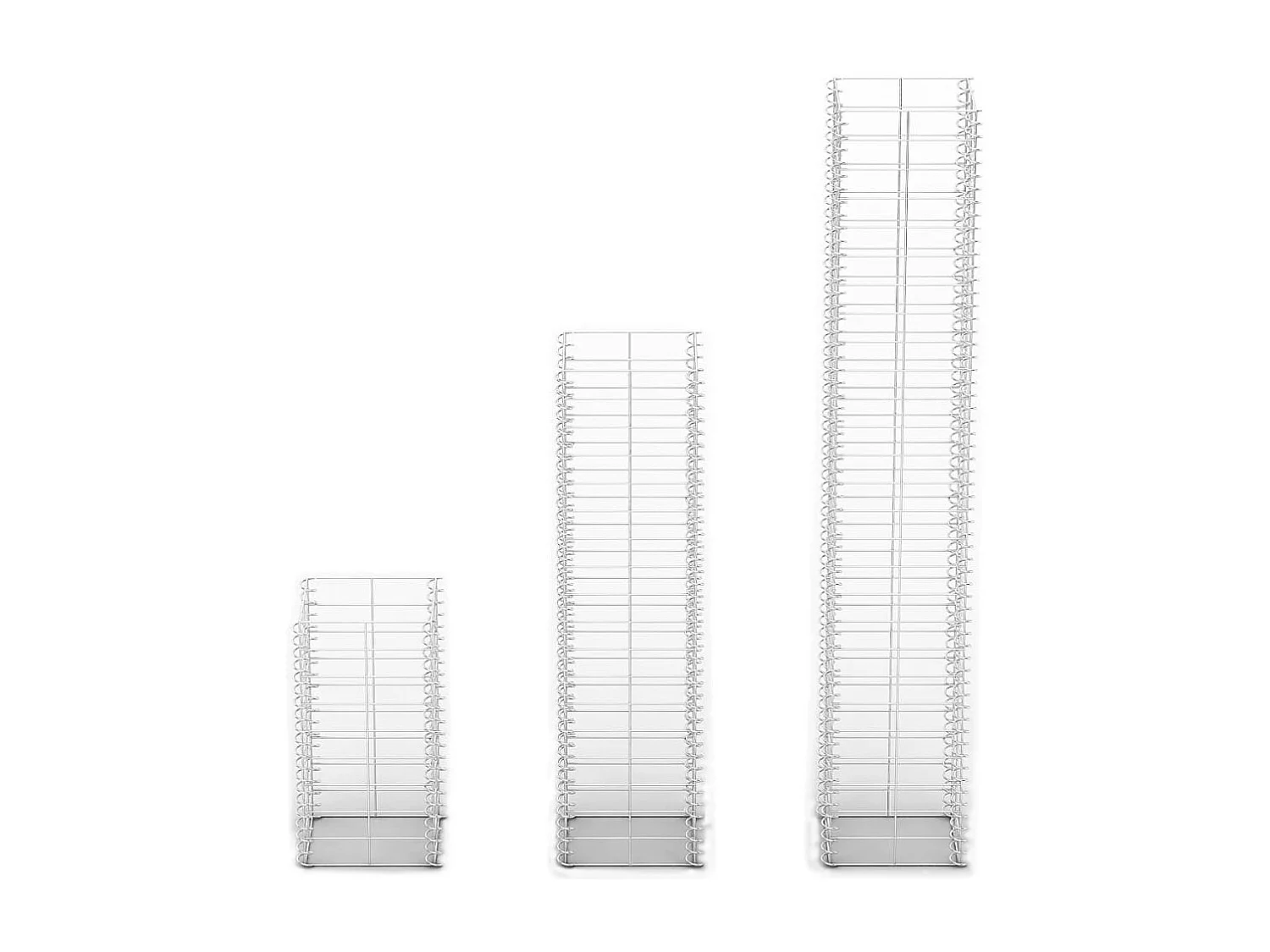 3 gabions en fil galvanisé