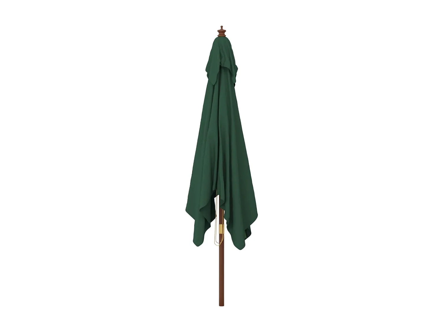 Parasol de jardin avec mât en bois vert 300x300x273