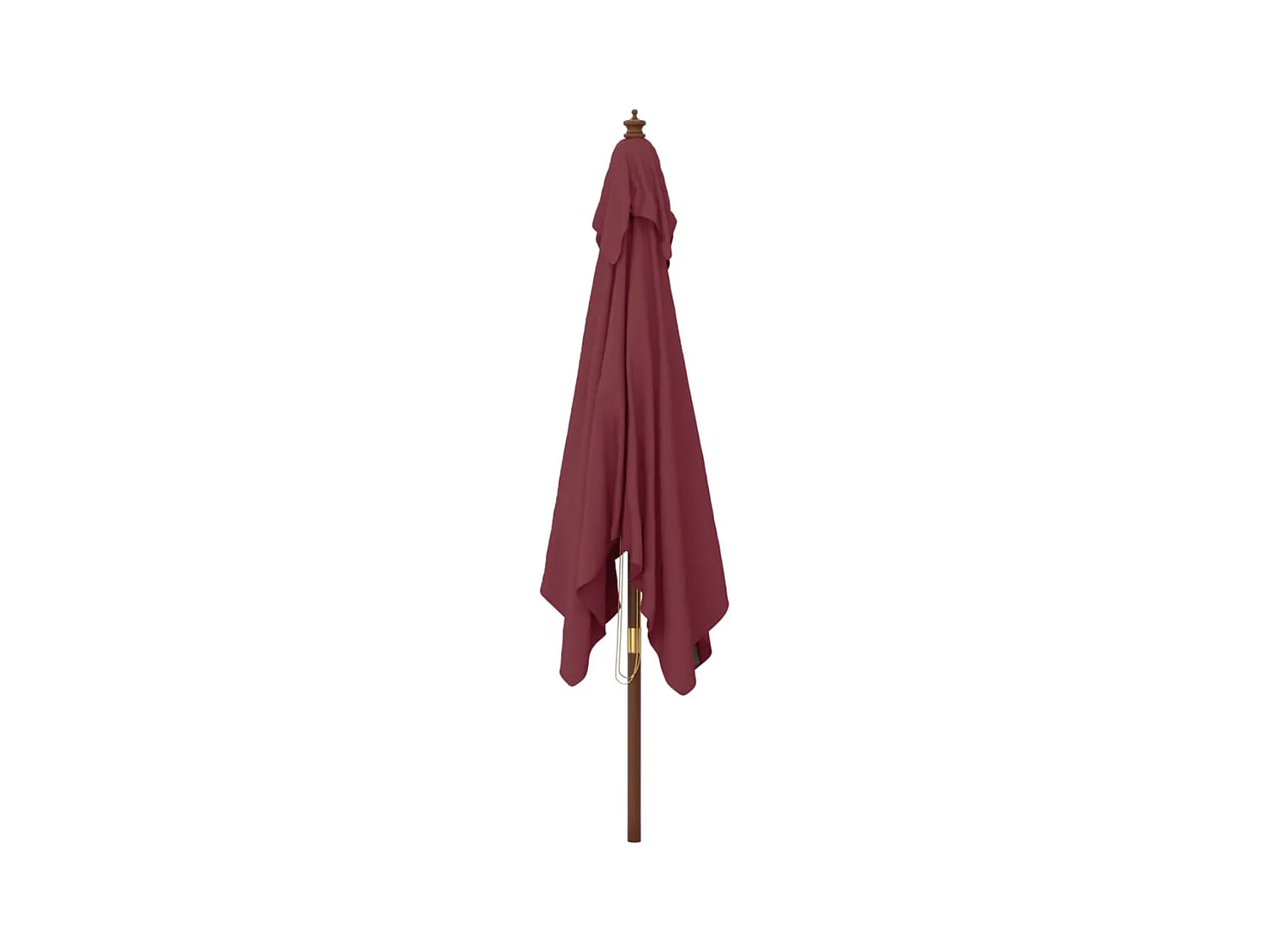 Parasol de jardin avec mât en bois rouge bordeaux 300x300x273