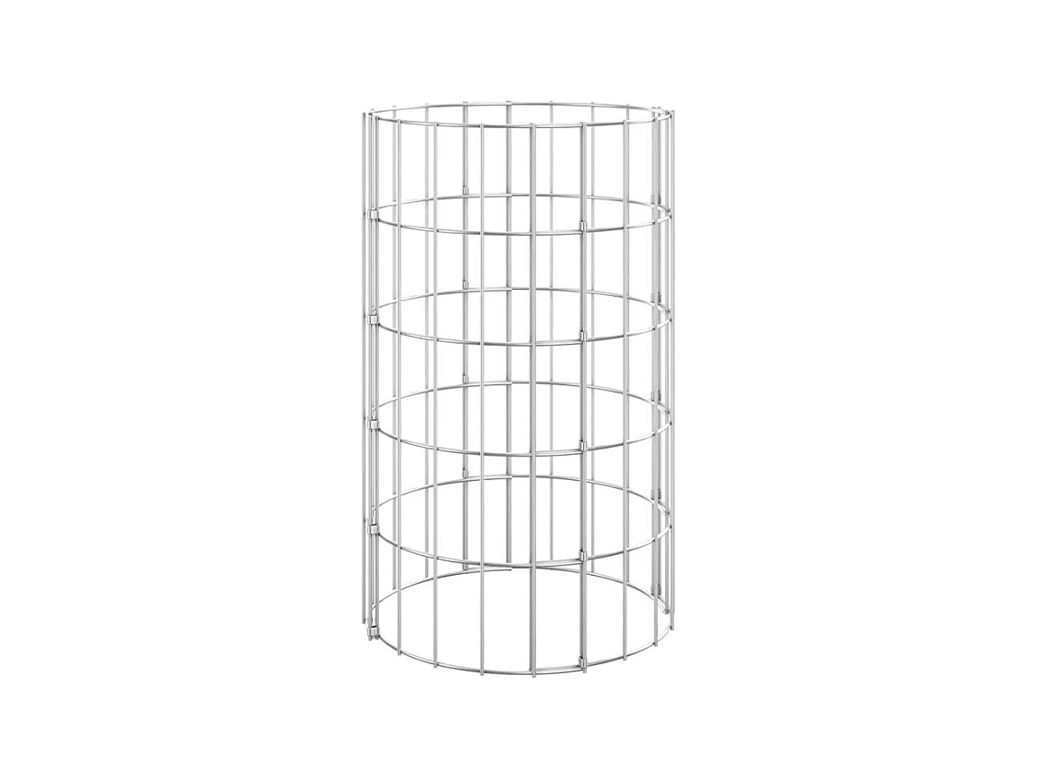Poteau à gabion circulaire Acier galvanisé Ø30x50