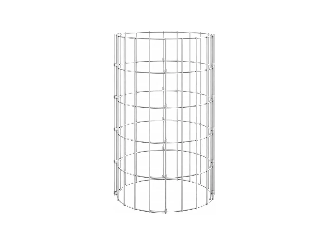 Poteau à gabion circulaire Acier galvanisé Ø30x50