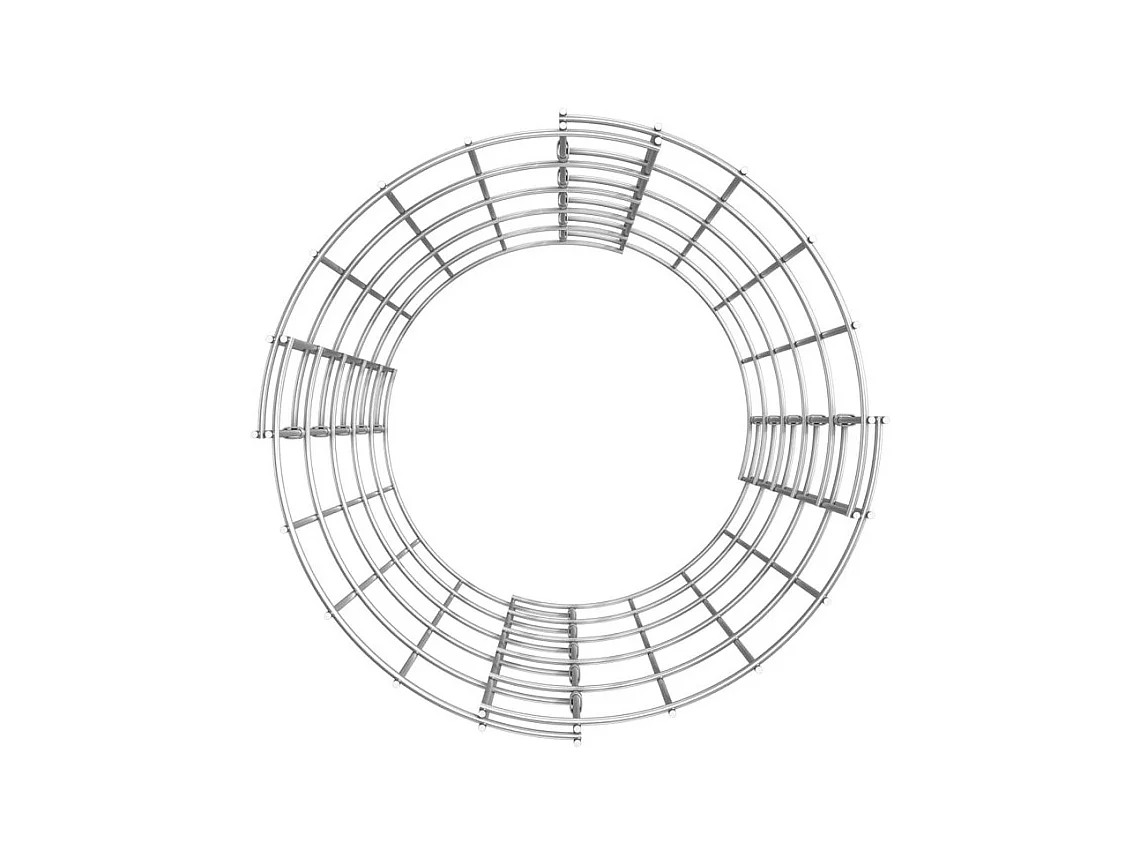 Poteau à gabion circulaire Acier galvanisé Ø30x50
