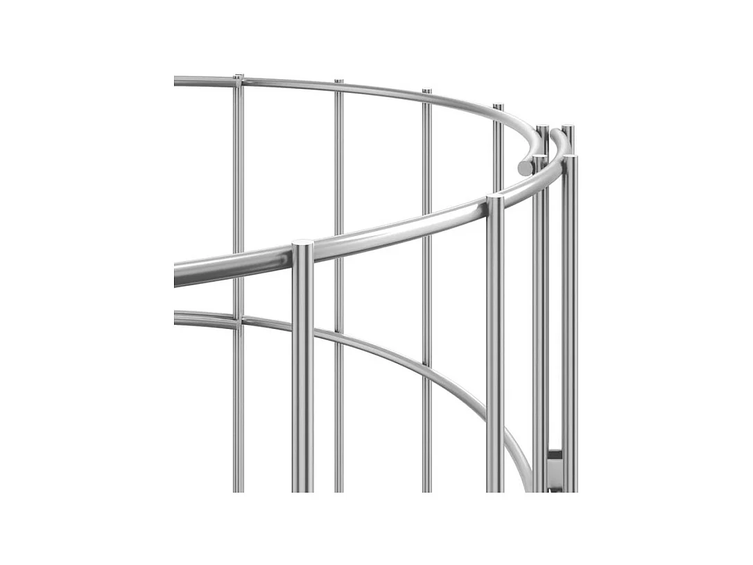 Poteau à gabion circulaire Acier galvanisé Ø30x50