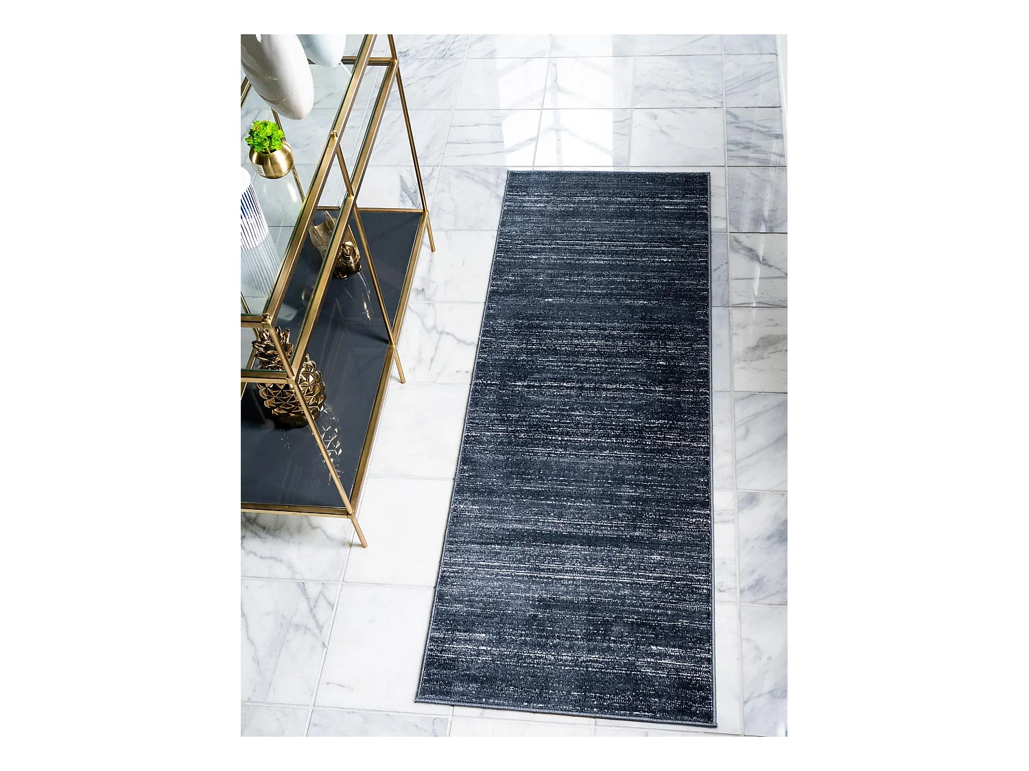 Tapis 80x245 Bleu foncé Bellevue
