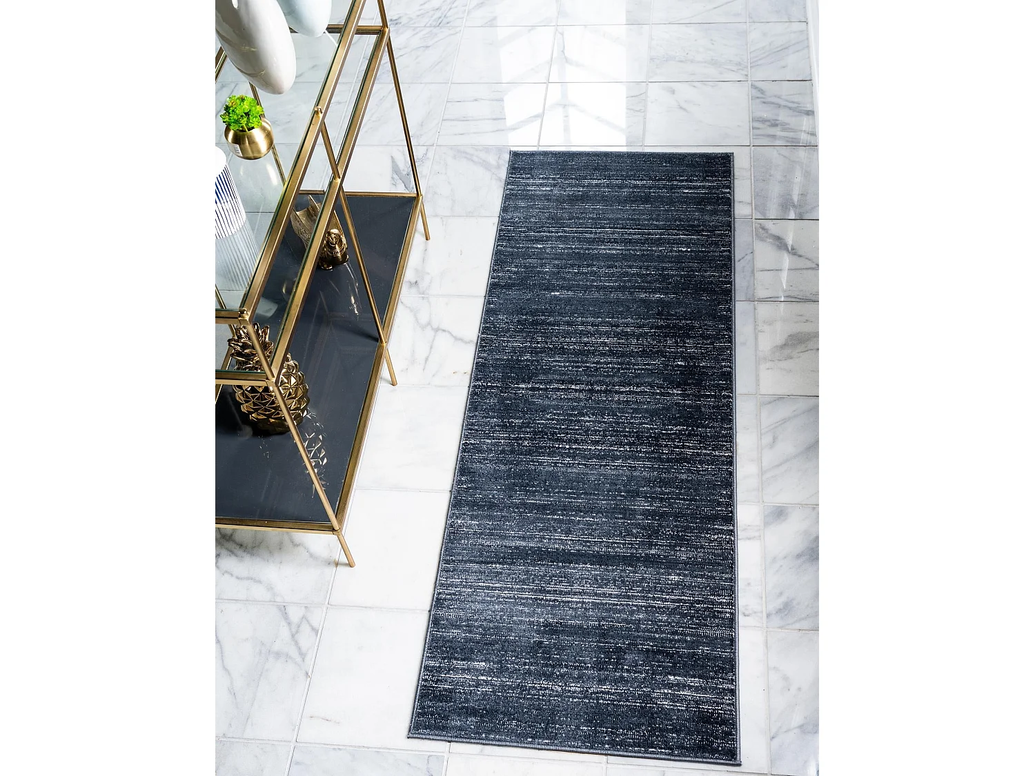 Teppich 80x245 Dunkelblau Bellevue