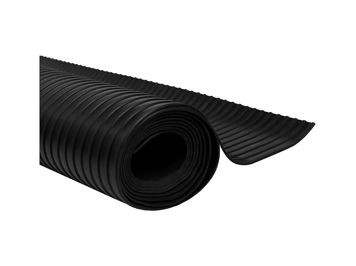 Tapis en caoutchouc antidérapant 1,5x4 m 3 mm Nervure large