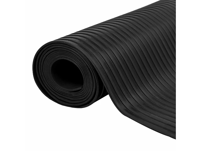 Tapis en caoutchouc antidérapant 1,5x4 m 3 mm Nervure large