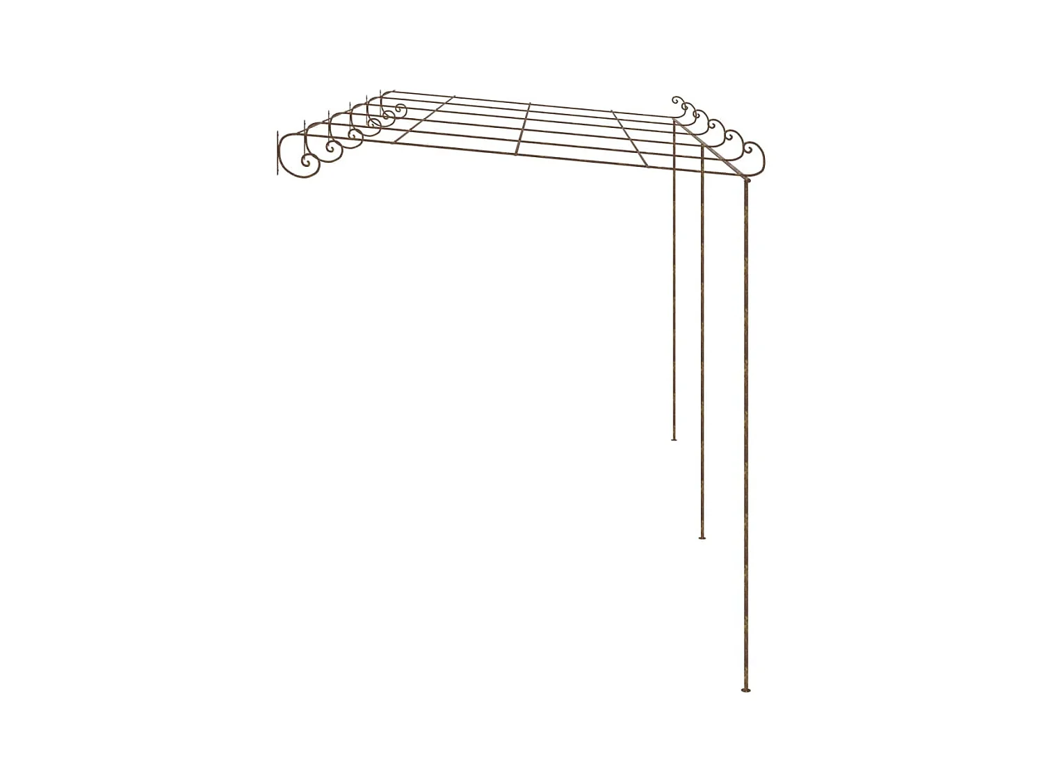 Pergola de jardin Marron antique 6x3x2,5 m Fer