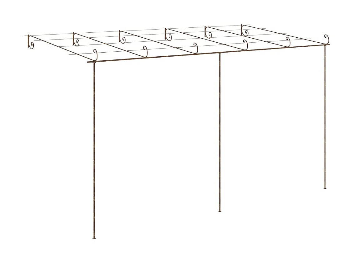 Pergola de jardin Marron antique 6x3x2,5 m Fer
