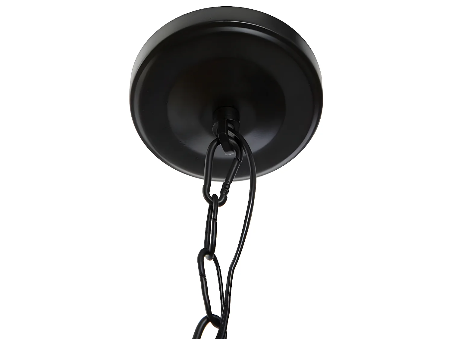 Suspension ronde en métal coloris noir - Diamètre 30 x hauteur 35 cm