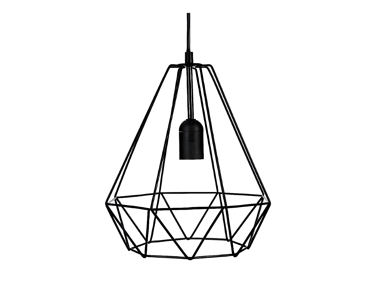 Suspension en métal coloris noir - Dim : H28.5 x D25 cm