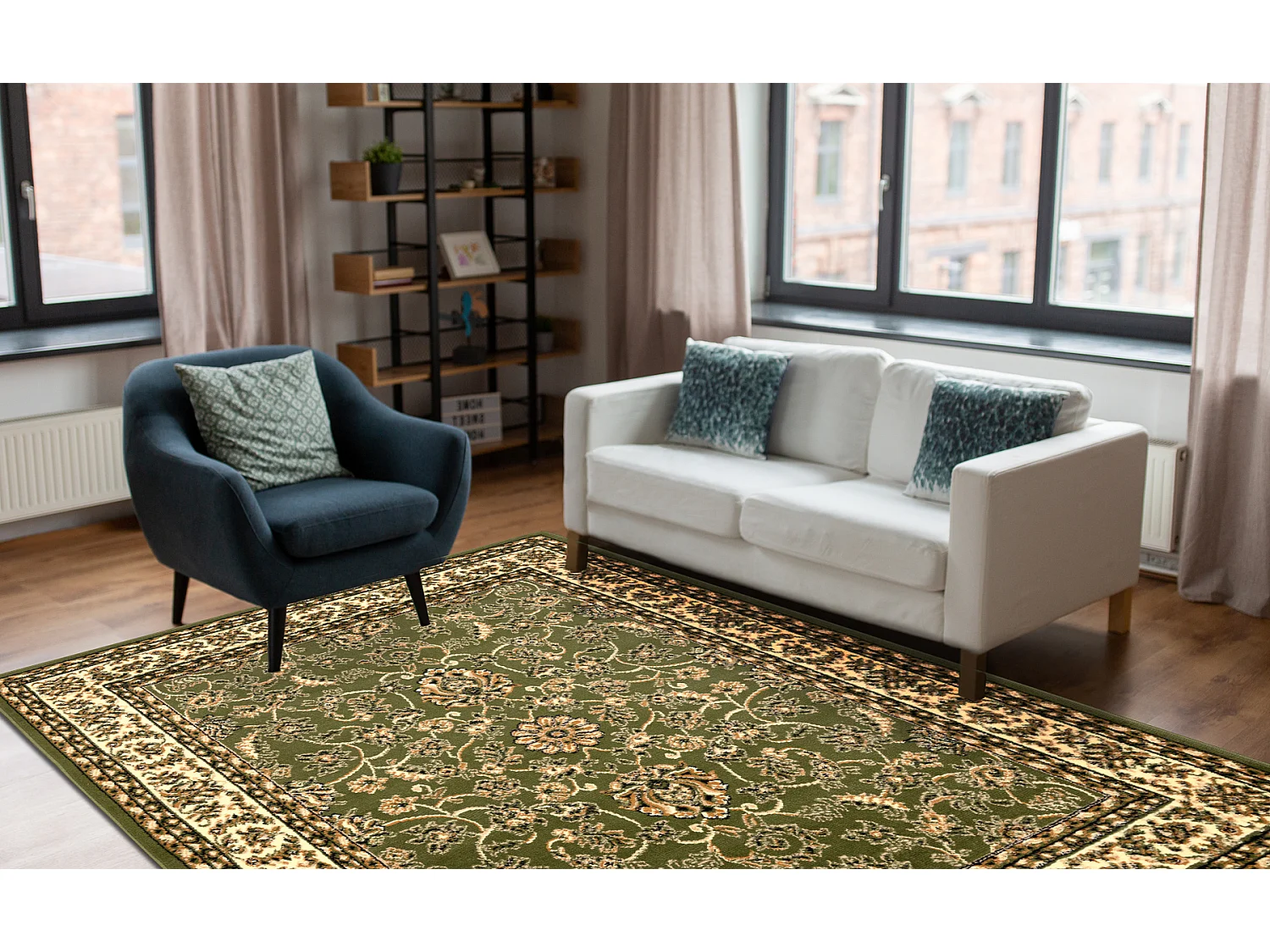 BCF Tapis Morad KLASYK classique - olive verte 80x150 cm