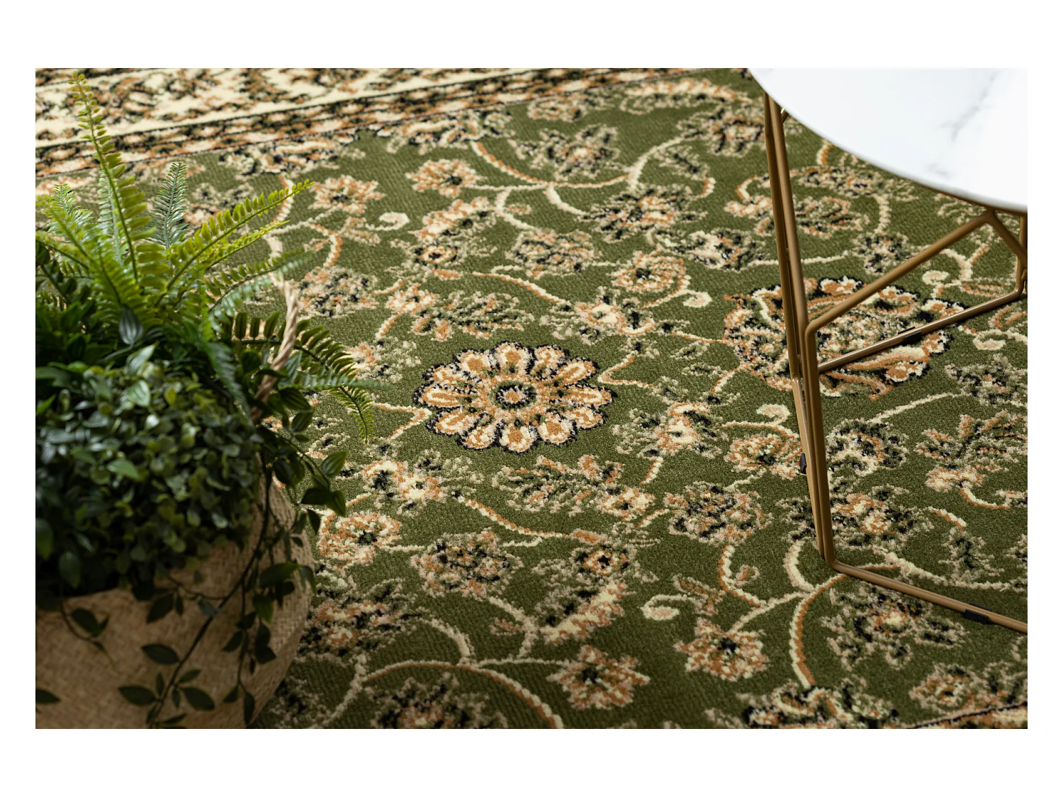 Alfombra BCF Morad KLASYK clásico - verde oliva 200x300 cm