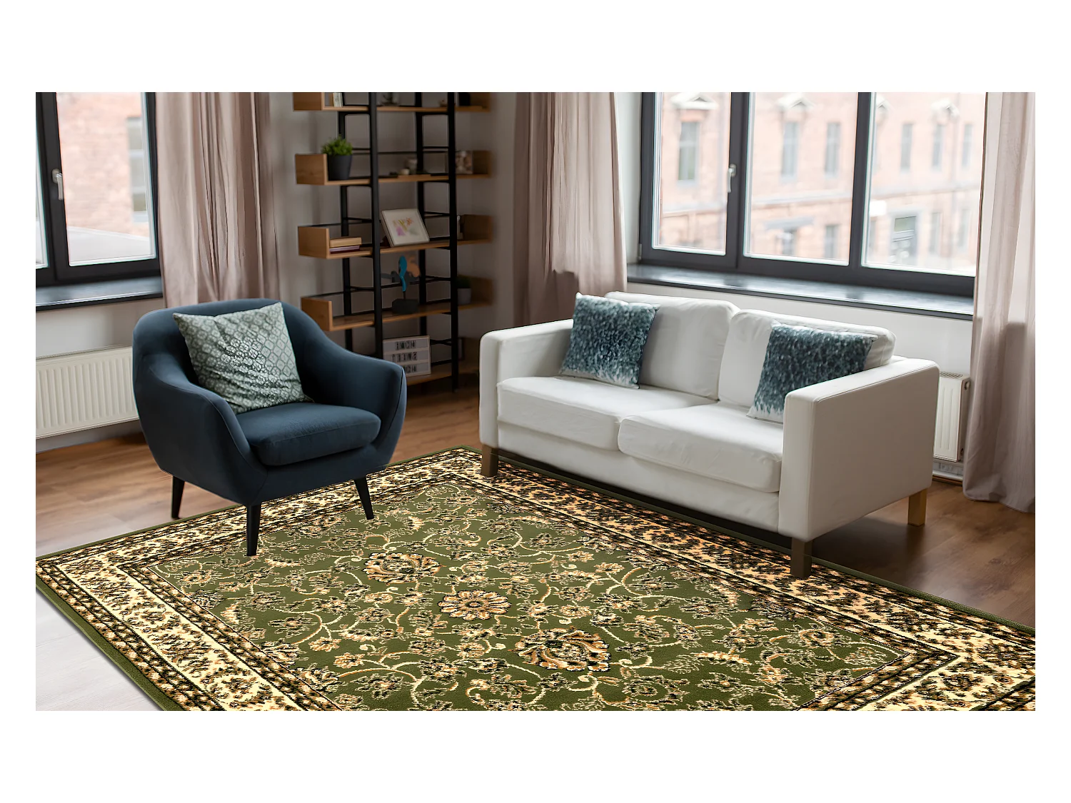 BCF Tapis Morad KLASYK classique - olive verte 60x110 cm