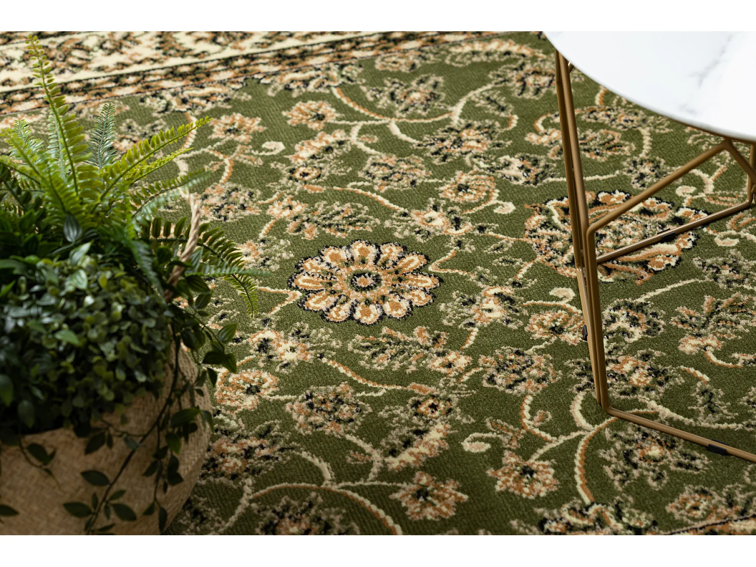 BCF Tapis Morad KLASYK classique - olive verte 140x200 cm