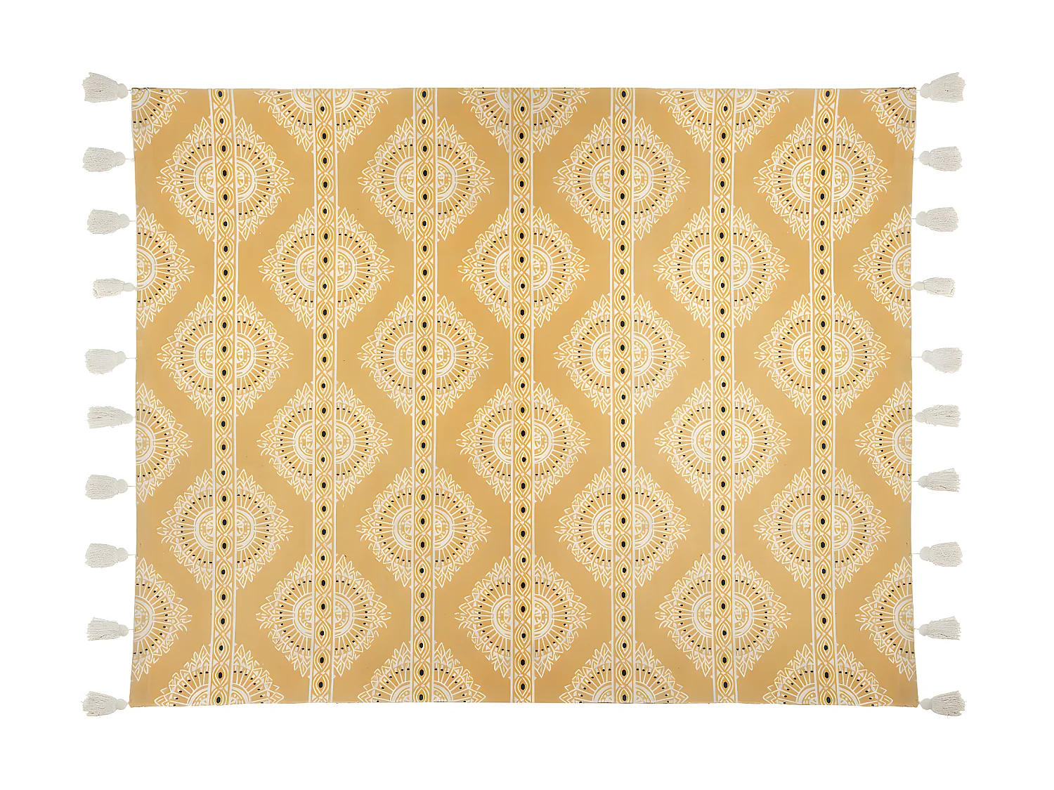 Tapis décoratif Jacquard Ocre 120 x 170 cm