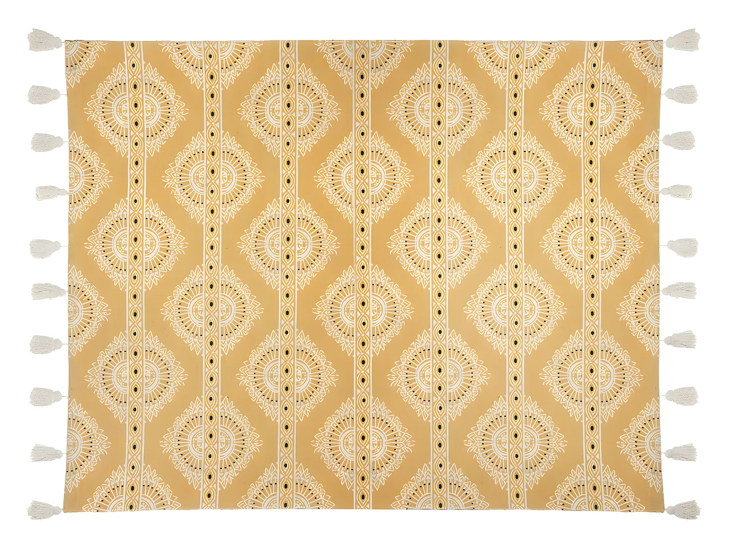 Tapis décoratif Jacquard Ocre 120 x 170 cm