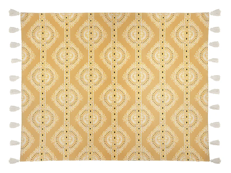 Tapis décoratif Jacquard Ocre 120 x 170 cm