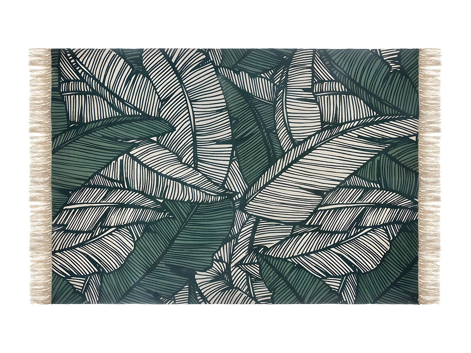 Tapis décoratif en Coton Vert Jungle 120 x 170 cm