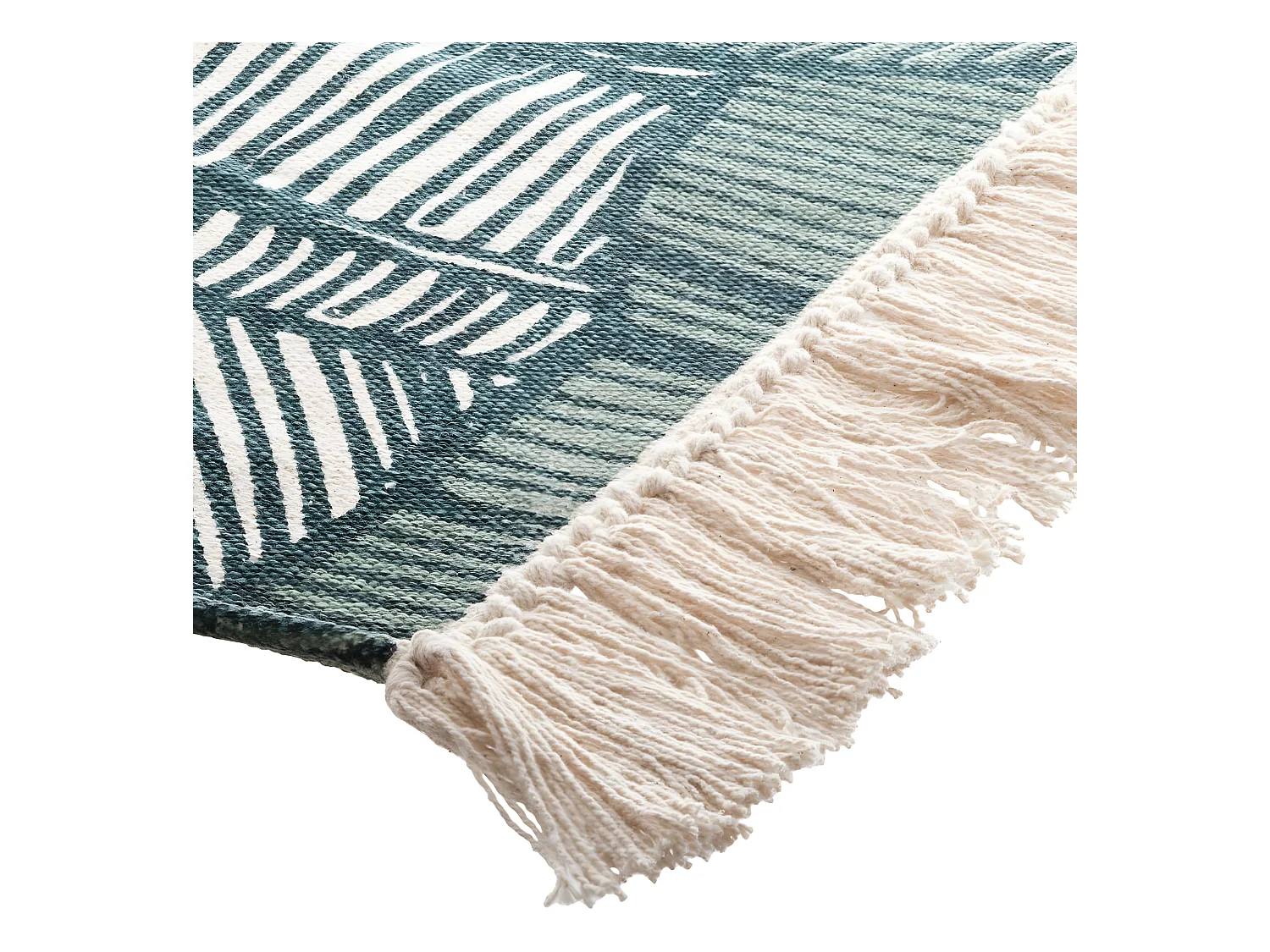 Tapis décoratif en Coton Vert Jungle 120 x 170 cm