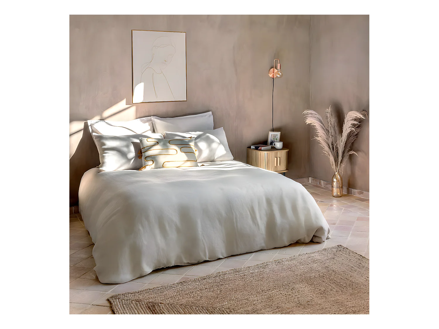 Tapis décoratif en Jute naturel 60 x 90 cm