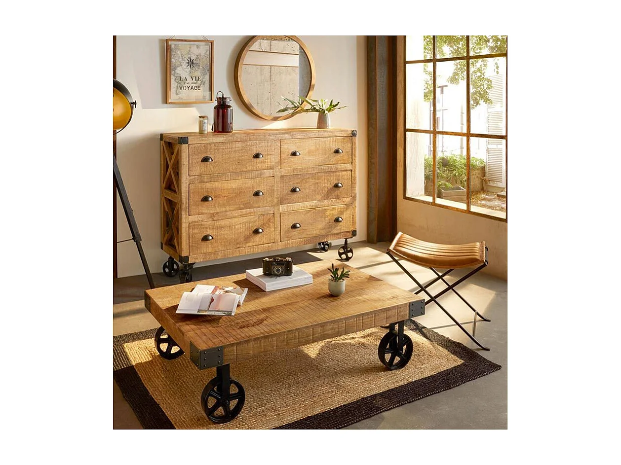 Tapis décoratif en Jute à Bord Noir 120 x 170 cm