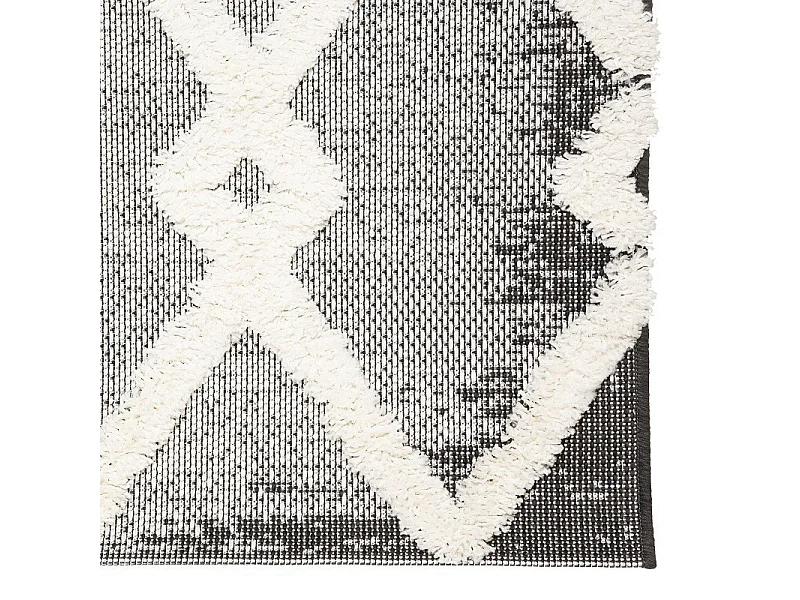 Tapis décoratif Gris effet usé motif en relief 160 × 230 cm