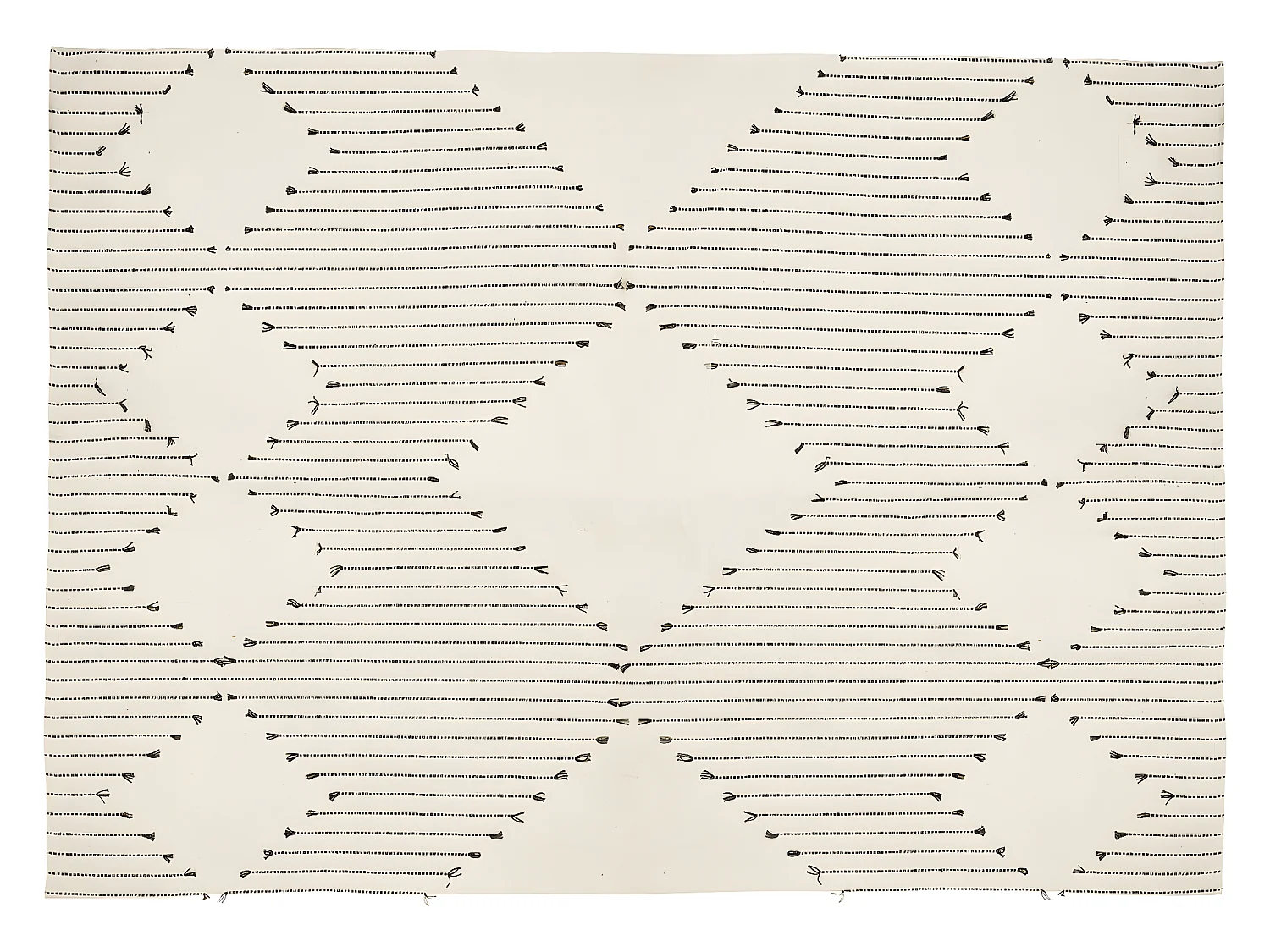 Tapis décoratif en Coton avec relief 120 x 170 cm