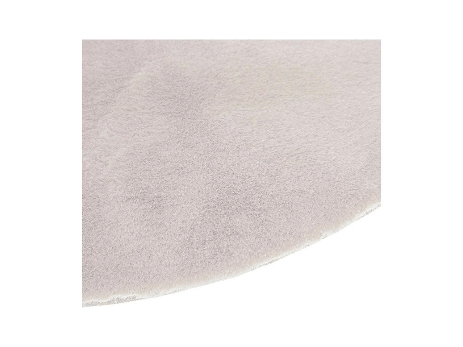 Tapis en Fourrure Ivoire Extra Doux D 80 cm