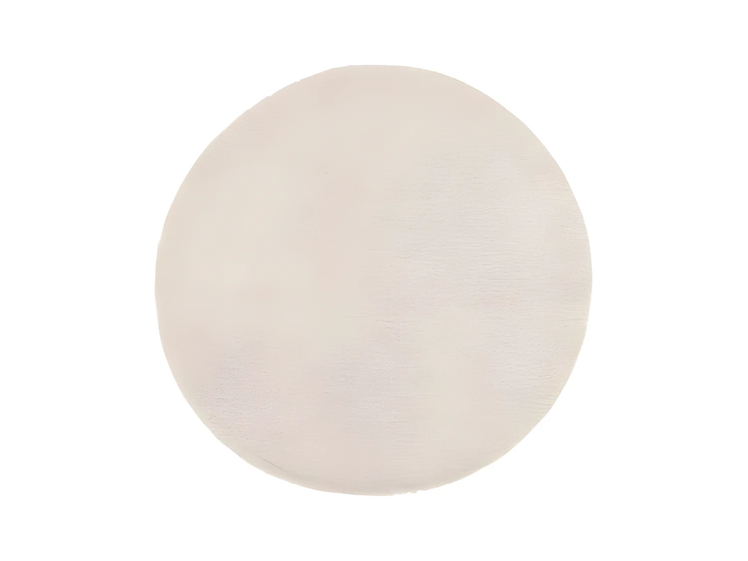 Tapis en Fourrure Ivoire Extra Doux D 80 cm