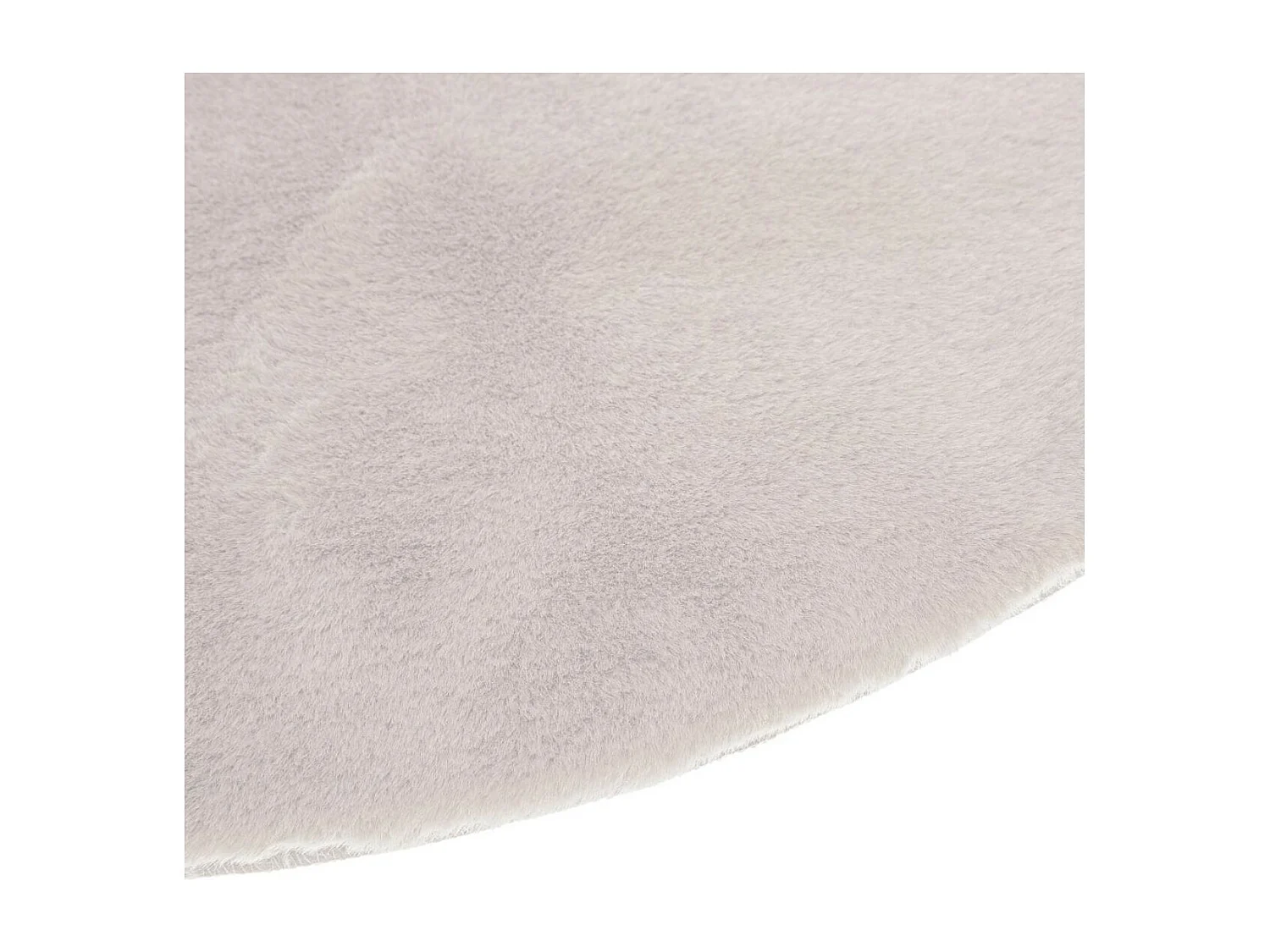 Tapis en Fourrure Ivoire Extra Doux D 80 cm