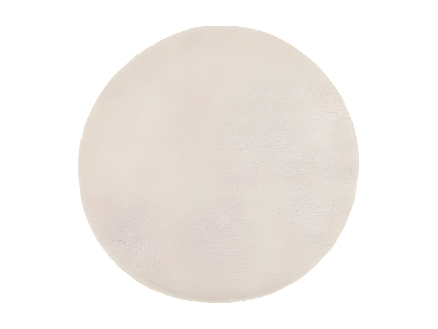 Tapis en Fourrure Ivoire Extra Doux D 80 cm